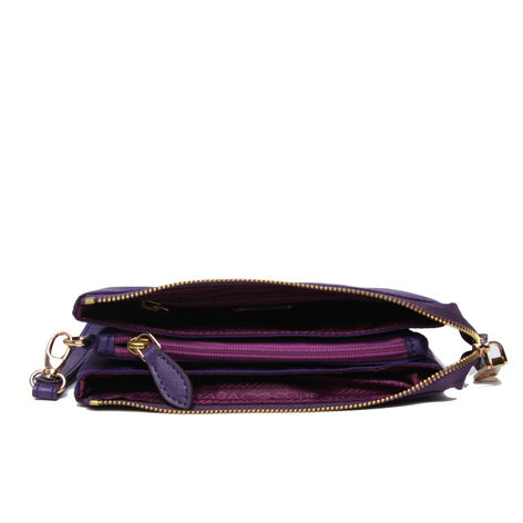 2014 Prada Nylon Fabric Clutch BR2601 purple for sale
